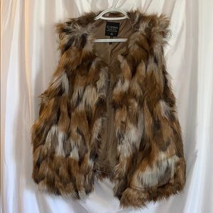 Faux fur vest